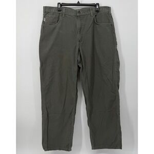 Carhartt Workwear Pants Green Men's Size 40x32 Carpenter Cargo Blue Collar